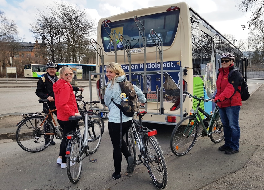 FahrradBus am Rudolstädter Busbahnhof